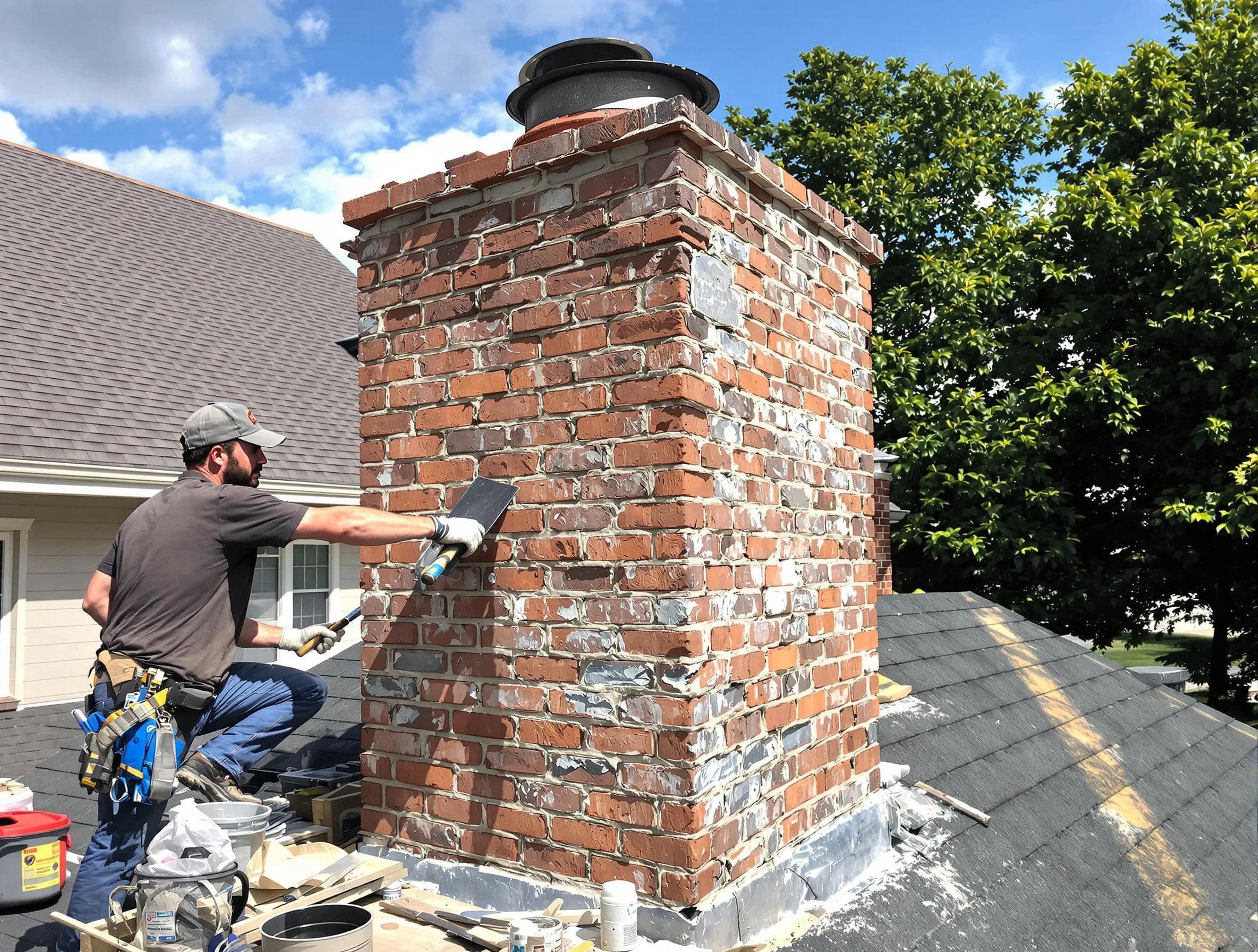 Completed chimney rebuild by Albuquerque Chimney Sweep in Albuquerque, NM