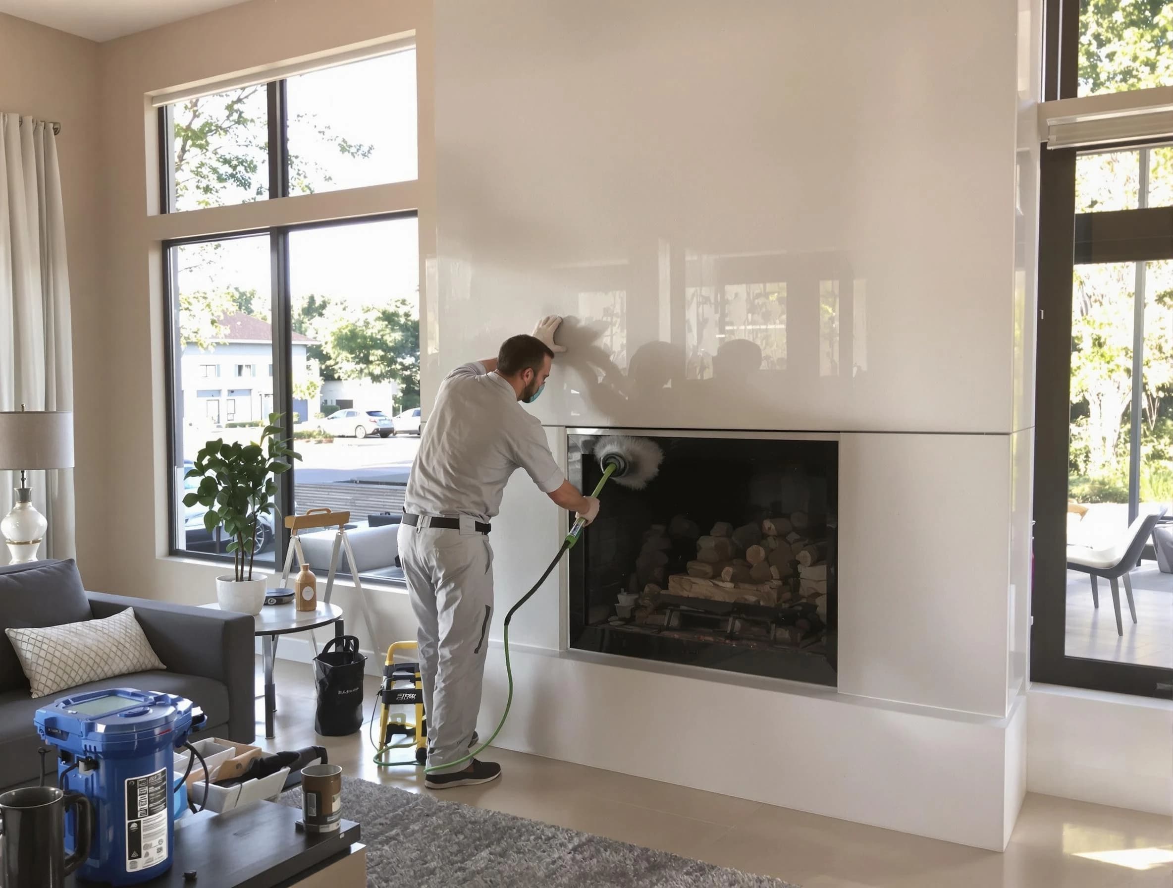 Albuquerque Chimney Sweep performing thorough soot removal in Albuquerque, NM