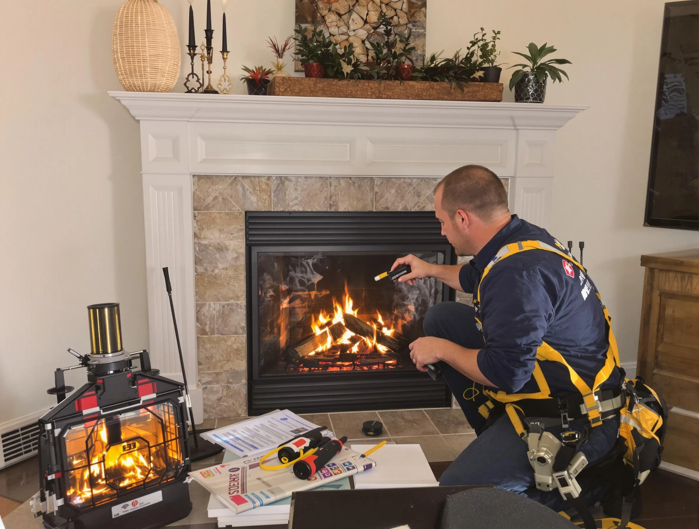 Safety-focused fireplace inspection by Albuquerque Chimney Sweep in Albuquerque, NM